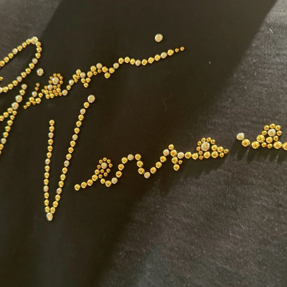 🔥NWOT Versace Black Hoodie with Gold Studs Logo 🔥 - Picture 3 of 7
